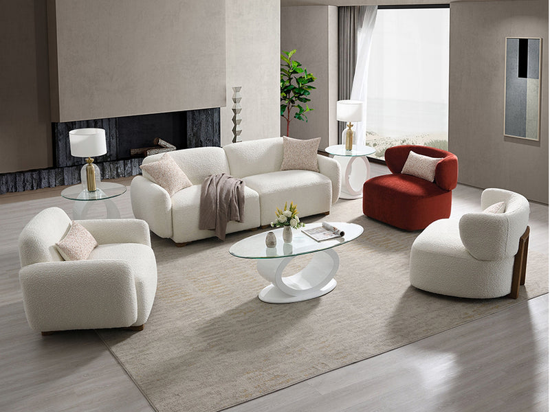 Darius 43" Wide Boucle Fabric Armchair