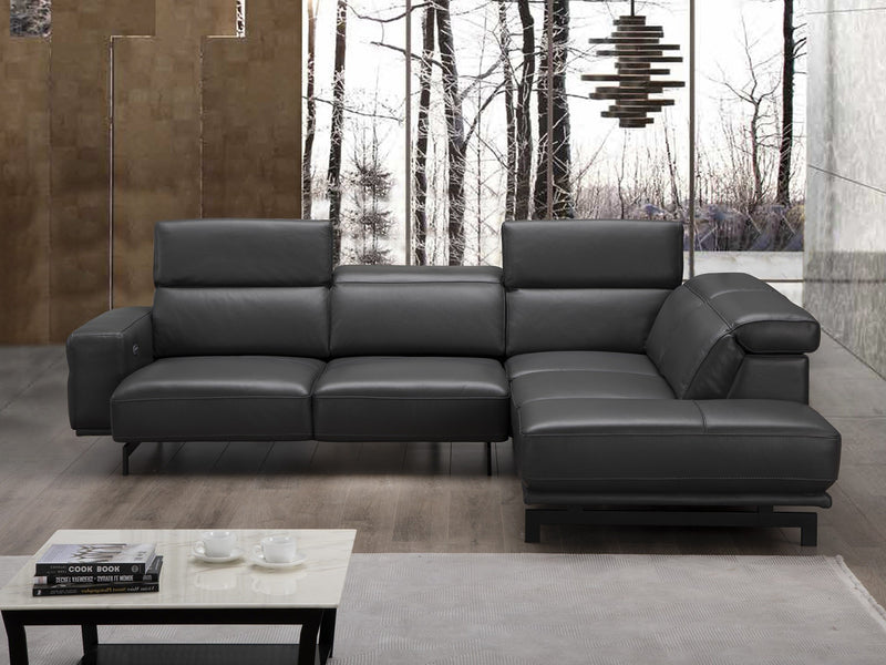 Davenport 112.2" / 94.4" Wide Leather Sectional