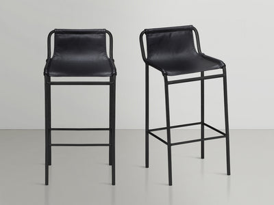 Dax Leather Bar Stool (Set of 2)