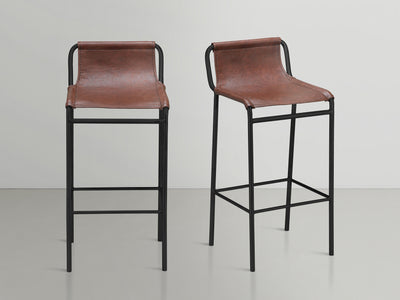 Dax Leather Bar Stool (Set of 2)