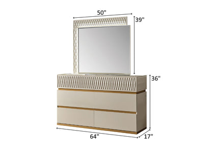 Delfano 64" Wide Dresser With Mirror