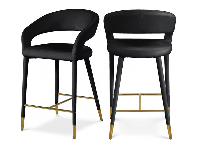 Destiny Velvet Bar Stool (Set of 2)