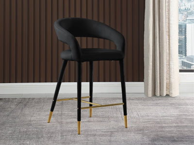 Destiny Velvet Bar Stool (Set of 2)