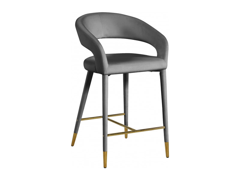 Destiny Velvet Bar Stool (Set of 2)