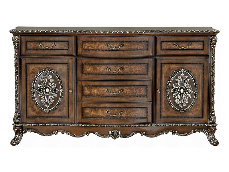 Devany 72" Wide 6 Drawer & 2 Door Dresser With Mirror