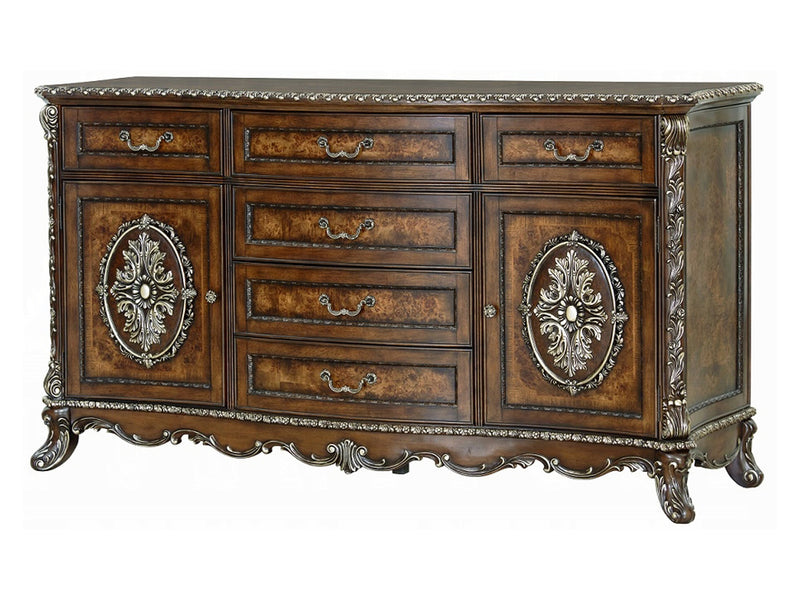 Devany 72" Wide 6 Drawer & 2 Door Dresser With Mirror