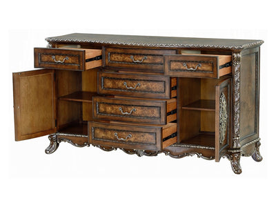 Devany 72" Wide 6 Drawer & 2 Door Dresser With Mirror