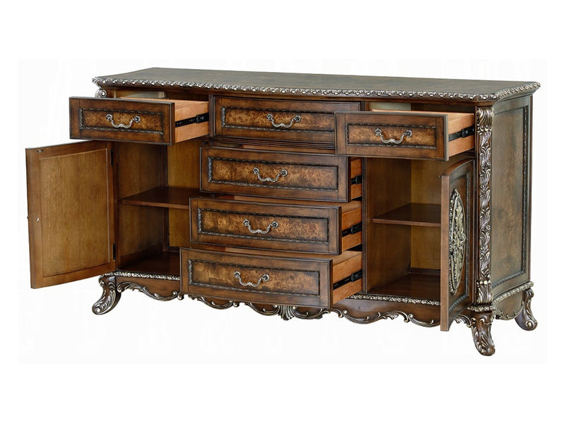 Devany 72" Wide 6 Drawer & 2 Door Dresser With Mirror