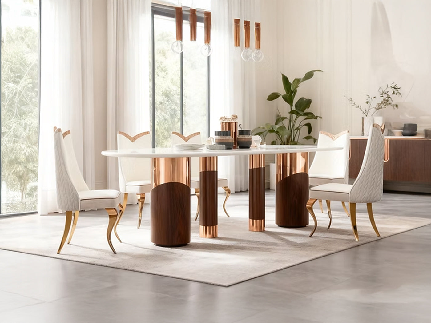 RG2900 DT - RG800 DC 6-8 Person Dining Room Set – Istanbul Furniture ...
