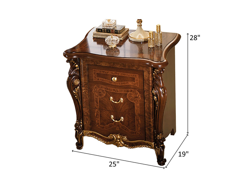 Donatello 28" Tall 3 Drawer Nightstand