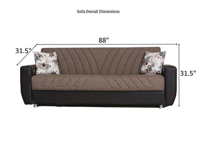 Duaa 88" Wide Convertible Sofa