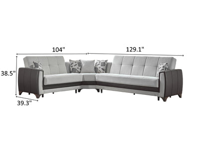 Dublin 129.1" Wide Convertible Sectional