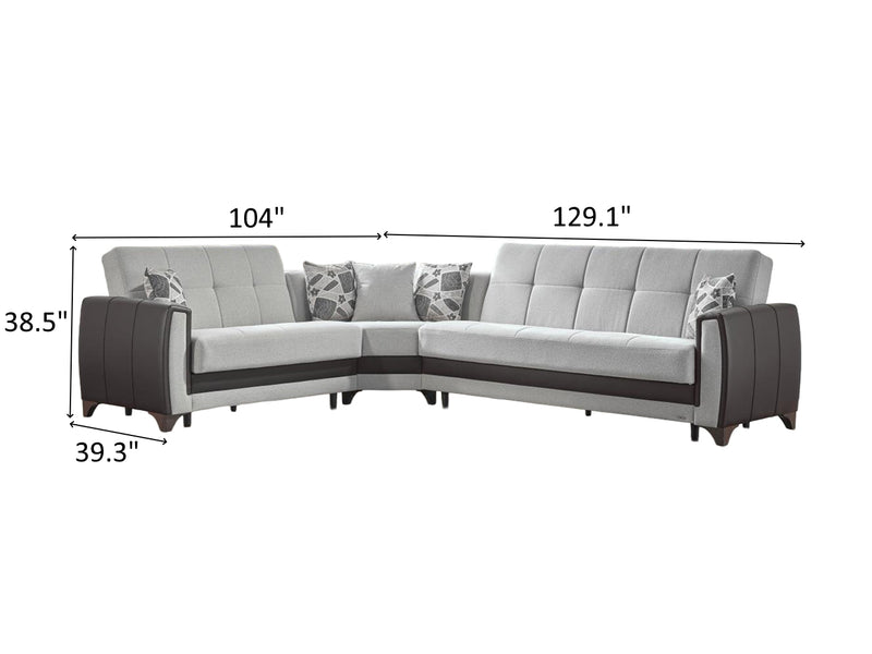 Dublin 129.1" Wide Convertible Sectional