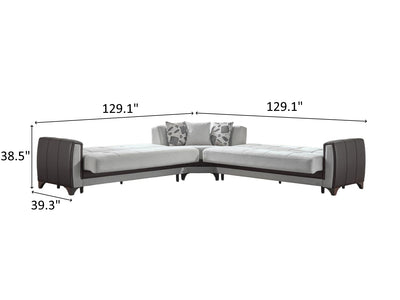 Dublin 129.1" Wide Convertible Sectional