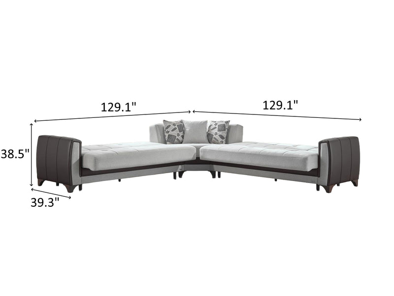 Dublin 129.1" Wide Convertible Sectional