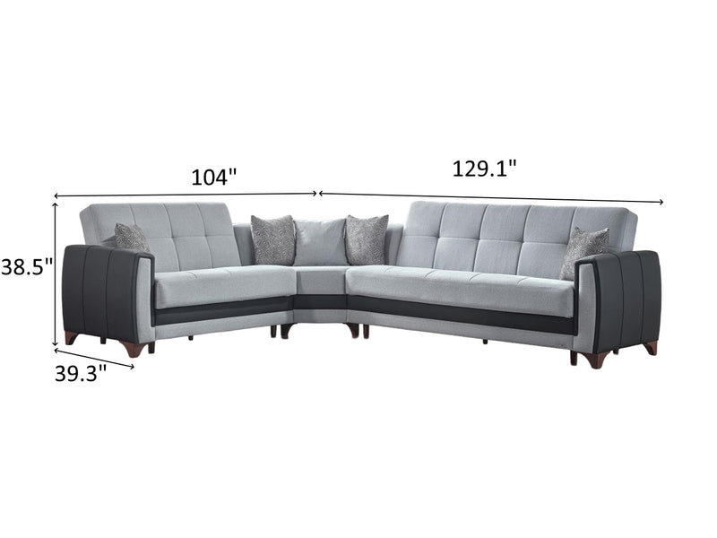 Dublin 129.1" Wide Convertible Sectional