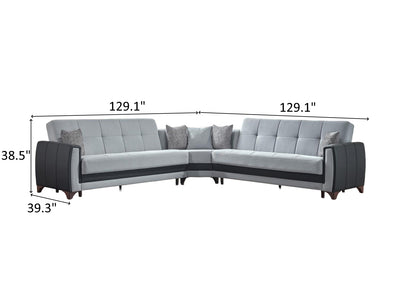 Dublin 129.1" Wide Convertible Sectional