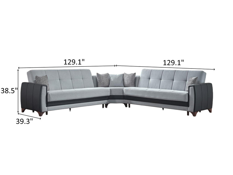 Dublin 129.1" Wide Convertible Sectional