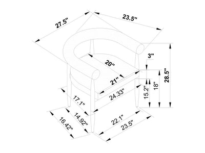 Camden DT - Dunmore DC 4 Person Dining Room Set