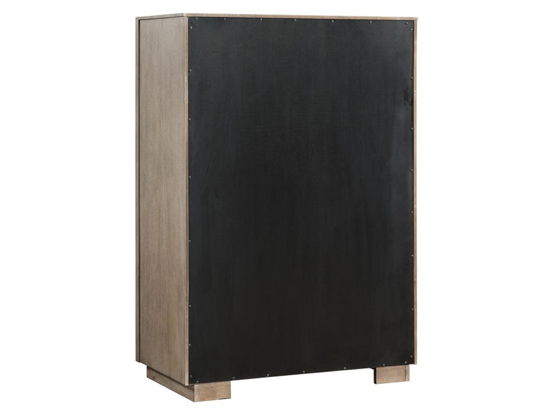 Durango 38" Wide 5 Drawer Oak Wood Chest
