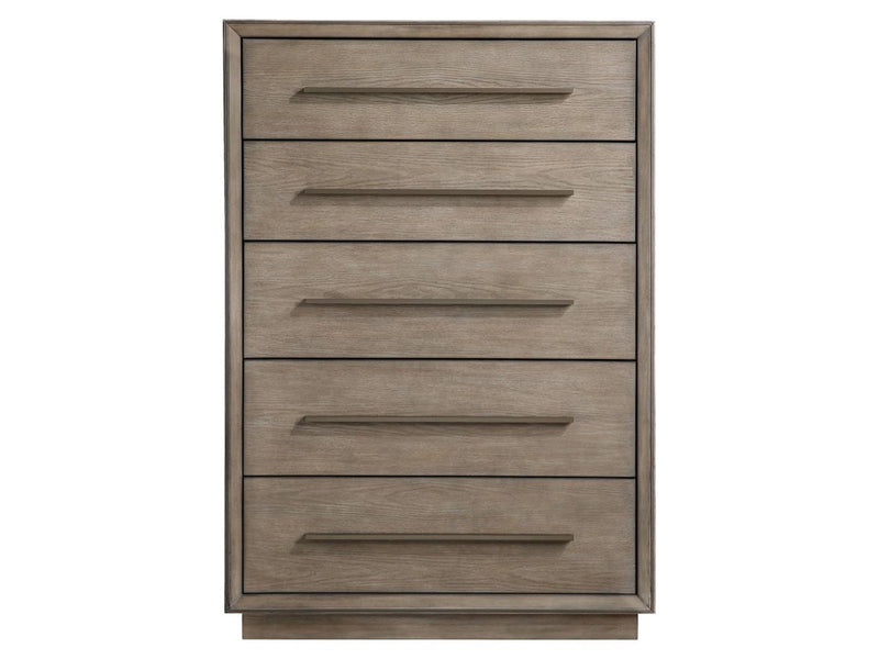 Durango 38" Wide 5 Drawer Oak Wood Chest