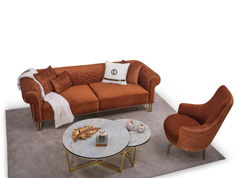 Elba Gold Living Room Set