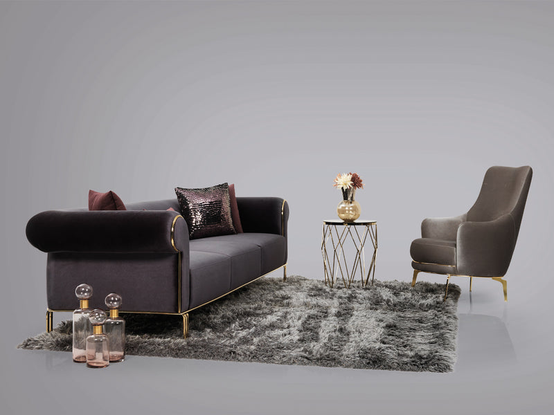 Elba Gold 29.5" Wide Armchair