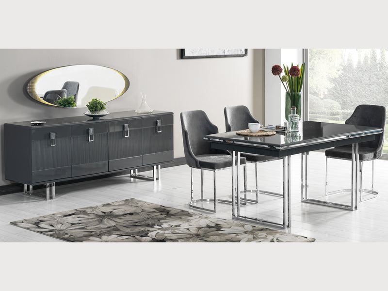 Elips 79" Wide Buffet With Mirror