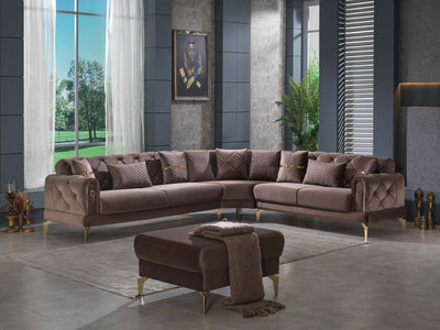 Elitra 124" / 108" Wide Convertible Sectional