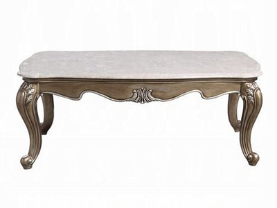 Elozzol 54" Wide Marble Top Coffee Table