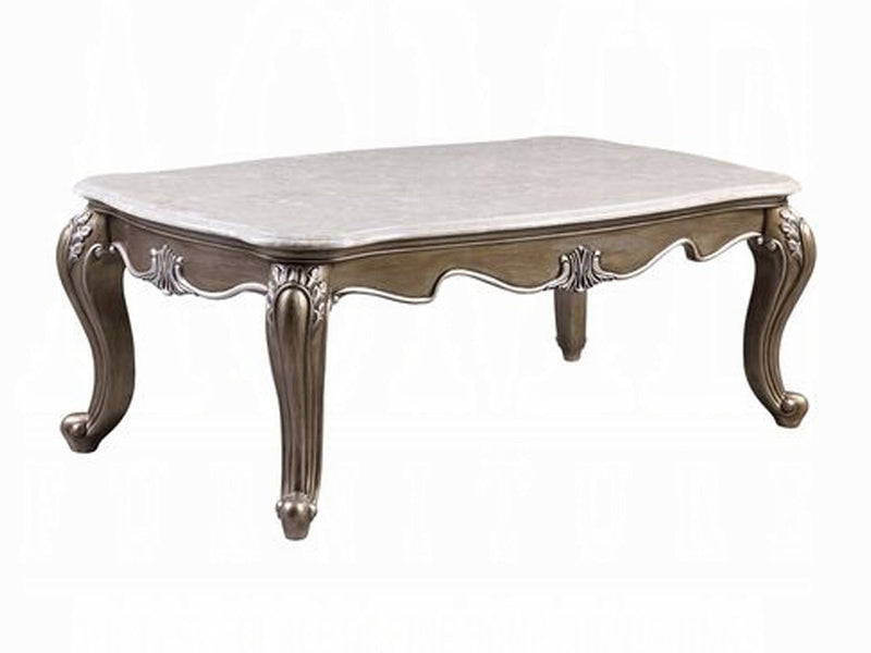 Elozzol 54" Wide Marble Top Coffee Table