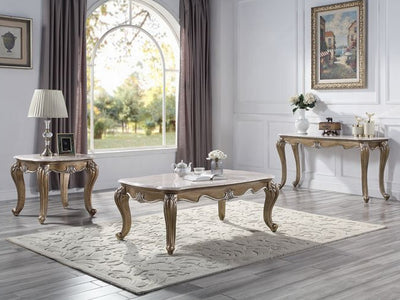 Elozzol 54" Wide Marble Top Coffee Table