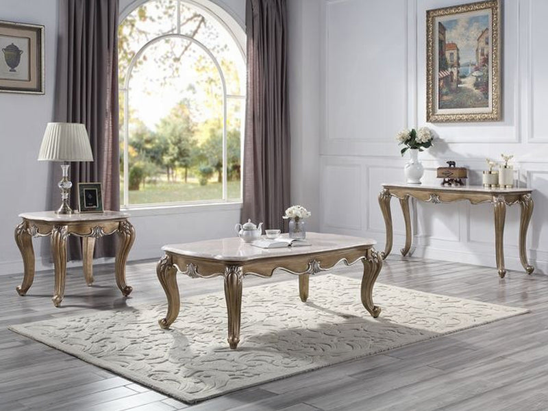 Elozzol 54" Wide Marble Top Coffee Table