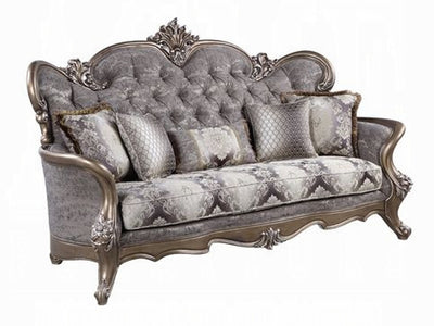 Elozzol 90" Wide Wooden Carved Traditional Sofa