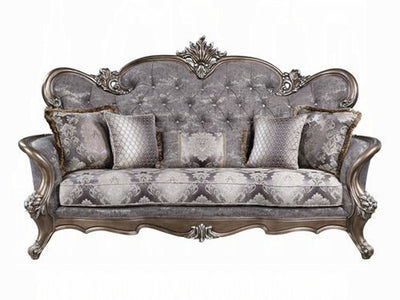 Elozzol 90" Wide Wooden Carved Traditional Sofa