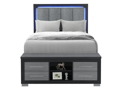 Emma Platform Bed With LED, USB,  Bluetooth Speaker