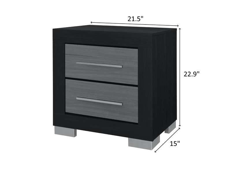 Emma 22.9" Tall 2 Drawer Nightstand