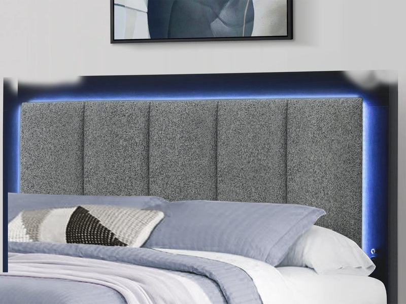 Emma Platform Bed With LED, USB,  Bluetooth Speaker