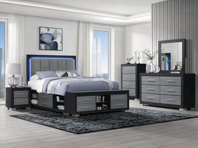 Emma 59.8" Wide 6 Drawer Dresser With Mirror