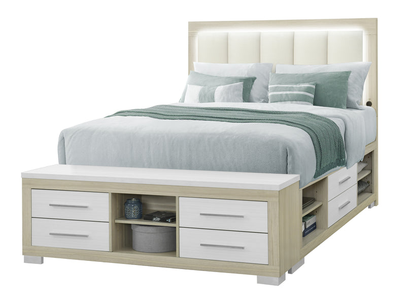 Emma Platform Bed With LED, USB,  Bluetooth Speaker