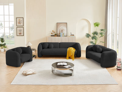 Emory Boucle Fabric Living Room Set