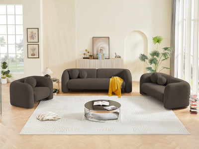 Emory Boucle Fabric Living Room Set
