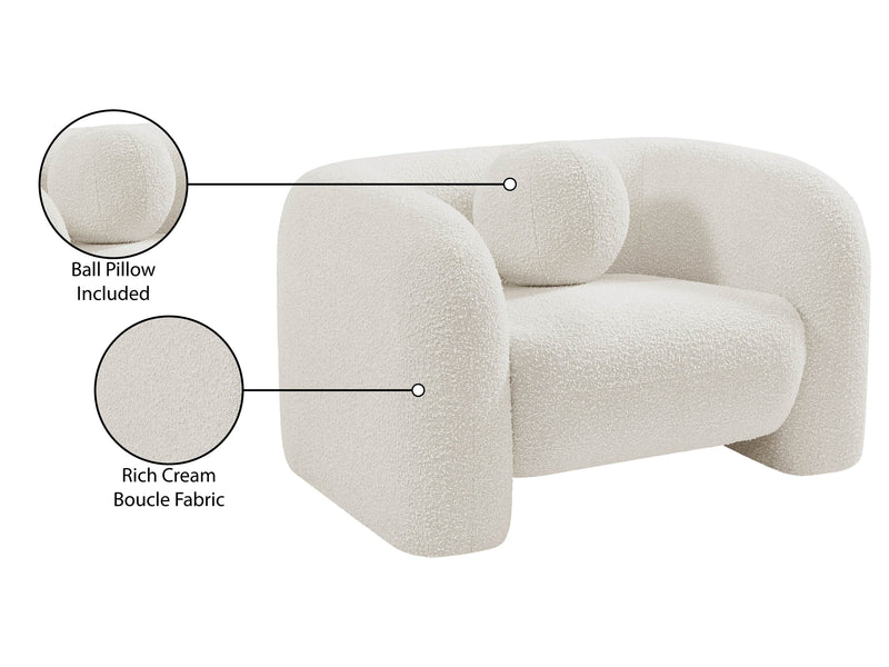 Emory 44" Wide Boucle Fabric Armchair