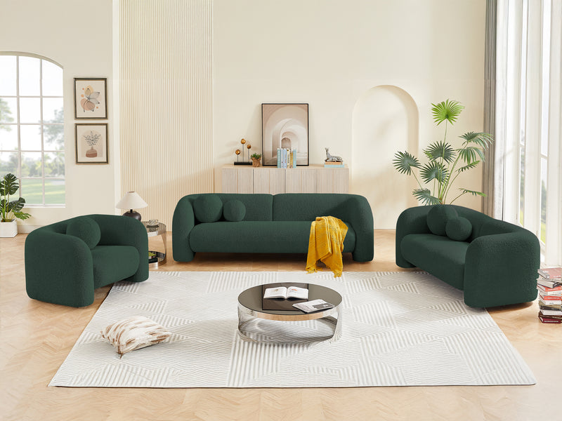 Emory Boucle Fabric Living Room Set