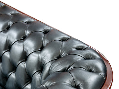 415 48" Wide Tufted Leather Armchair