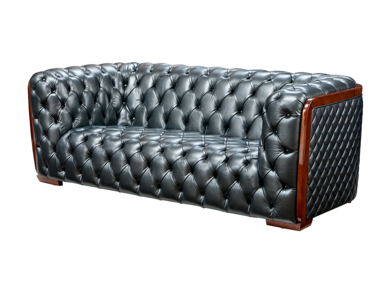 415 Tufted Leather Living Room Set