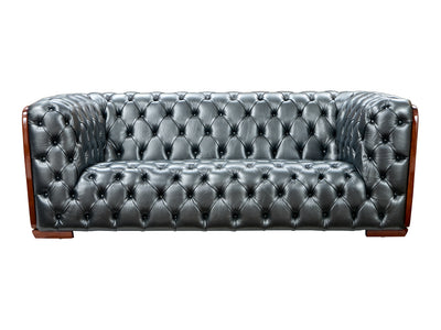 415 Tufted Leather Living Room Set