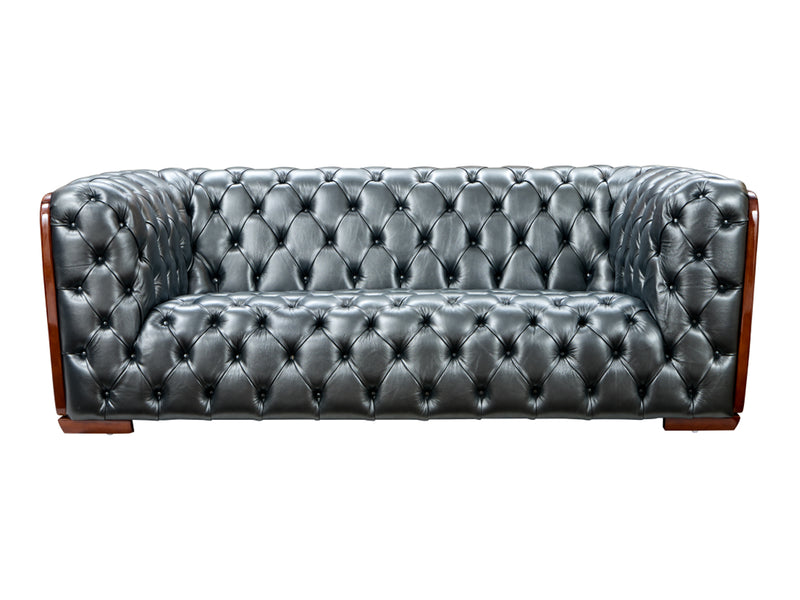 415 Tufted Leather Living Room Set