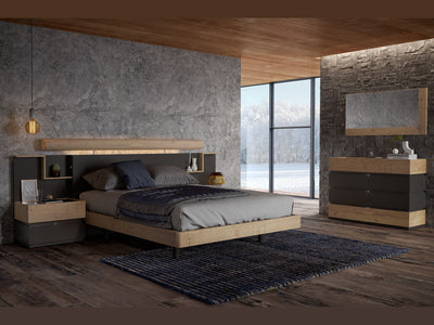 Maya Es 47" Wide 4 Drawer Dresser With Mirror