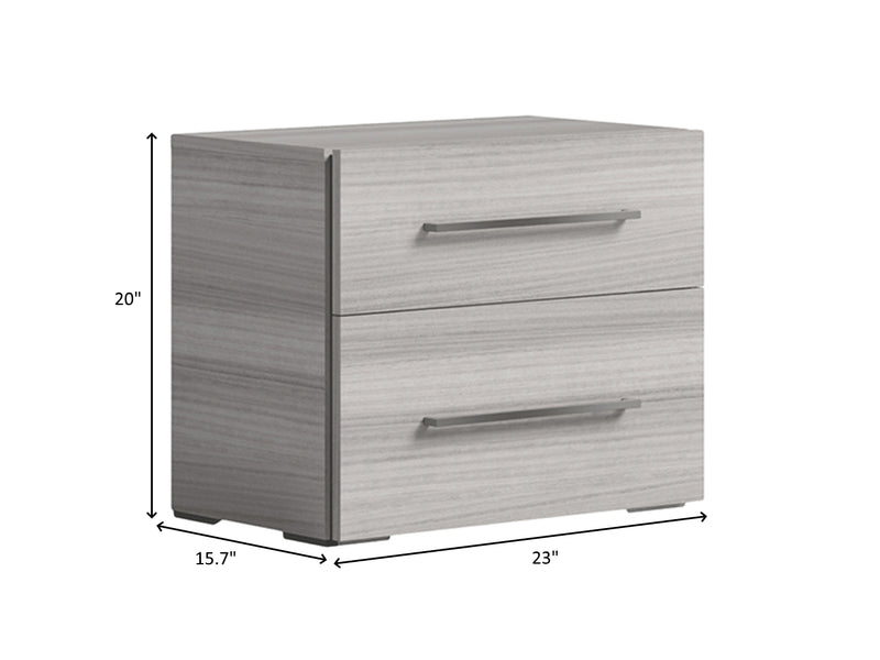 Mia 23" Wide 2 Drawer Nightstand